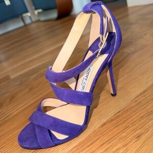 Jimmy Choo Vibrant Purple Strappy Heels
